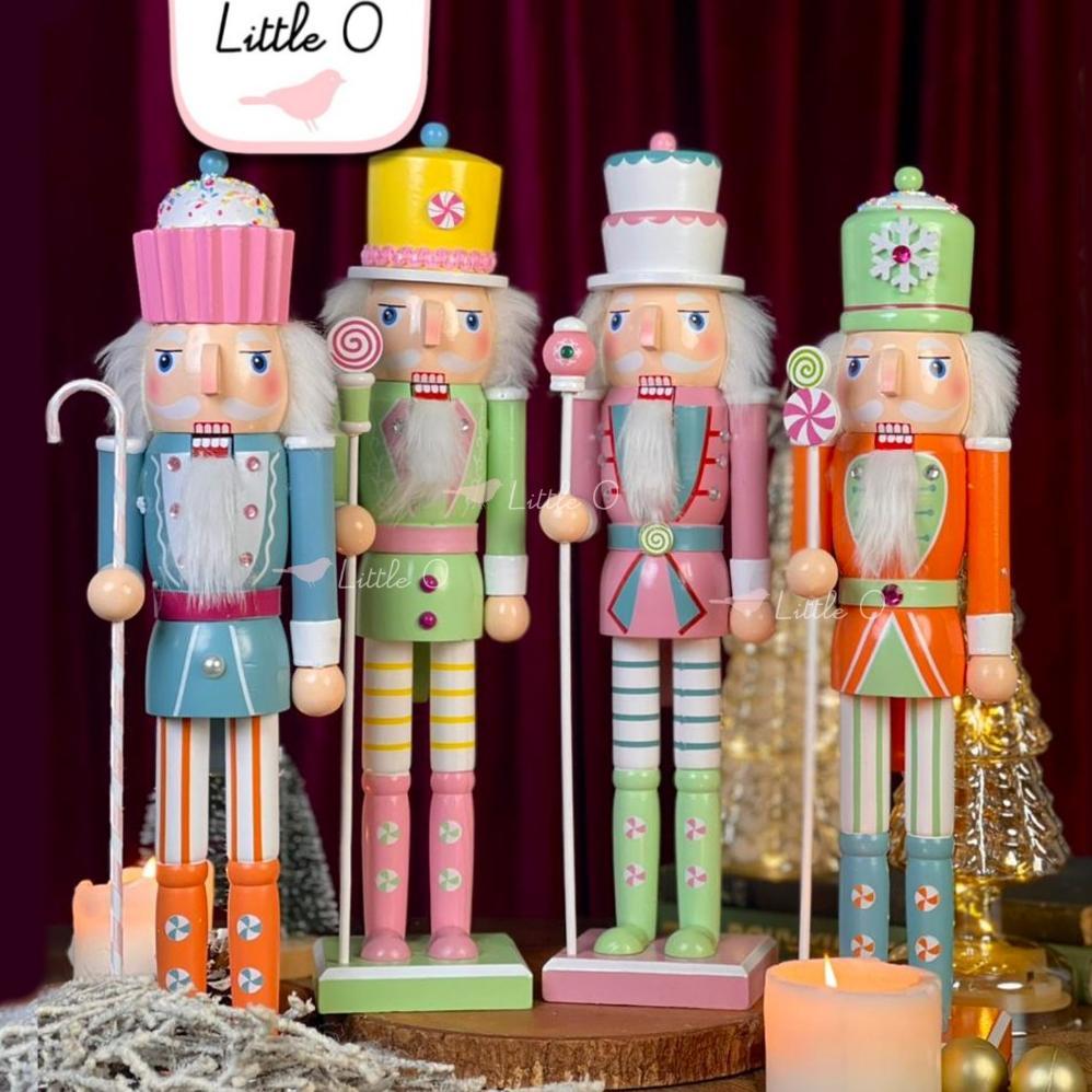 Andreasidu Little O Christmas Nutcracker Soldier Patung Natal Dekorasi Natal Hiasan Natal Impor Akse