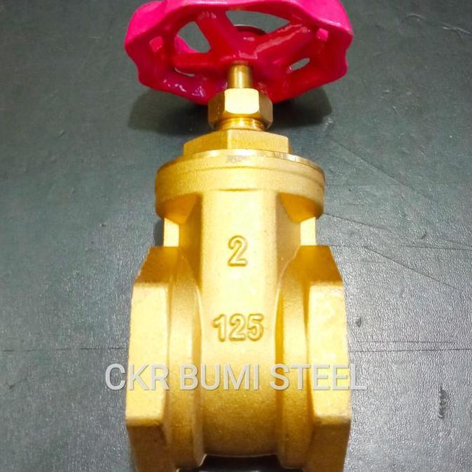 Gate Valve 2" Inch Kuningan / Stop Kran 2" Inch Kuningan Ready