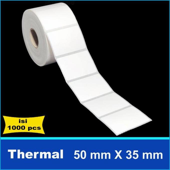 STICKER KERTAS LABEL BARCODE THERMAL UK 50 X 30 MM - 50X30 MM (1 ) ISI 1. PCS