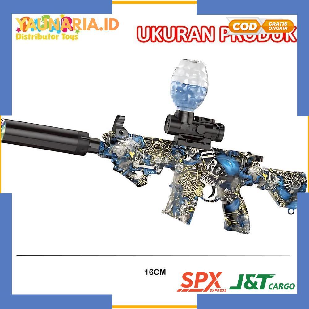 Termurah Mainan Anak D-6650/WH82-4 M416 GEL BLASTER Mainan Tembakan Bal Elektrik M416 Lampu Aksesori