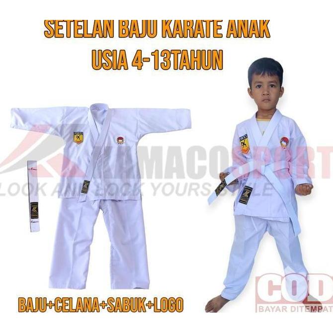 Baju Karate INKAI Anak seragam beladiri karate Baju Karate INKAI lengkap 1 set