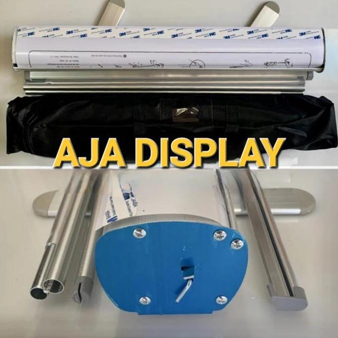 NEW TIANG BANNER MODEL ROLL UP BANNER ALUMINIUM 60X160 ORI