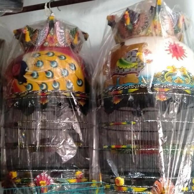 Sangkar Perkutut Mahkota Super, Motif Semar/Wayang,Naga,Dll