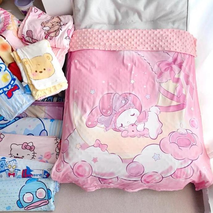 NEW Selimut tidur anak perempuan / laki laki motif lotso / kuromi / melody / cinnamoroll / ultraman 