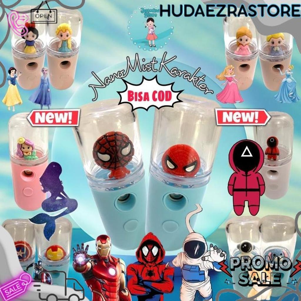 Murah Nano Spray Mini Karakter/Nano Mist Spray Portable/Nano Spray Pelembab Wajah Dan Disinfektan/Se