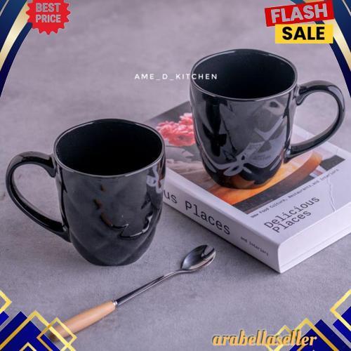 Diskon Mug Souvenir/ Mug Bijian Keramik Hitam 600 Ml
