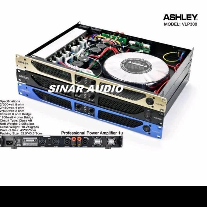 Power ashley vlp 300 original power amplifier ashley vlp300