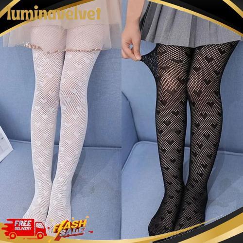 New Stocking Jaring Motif Anak Stoking Anak Jala Bolong Hitam Putih