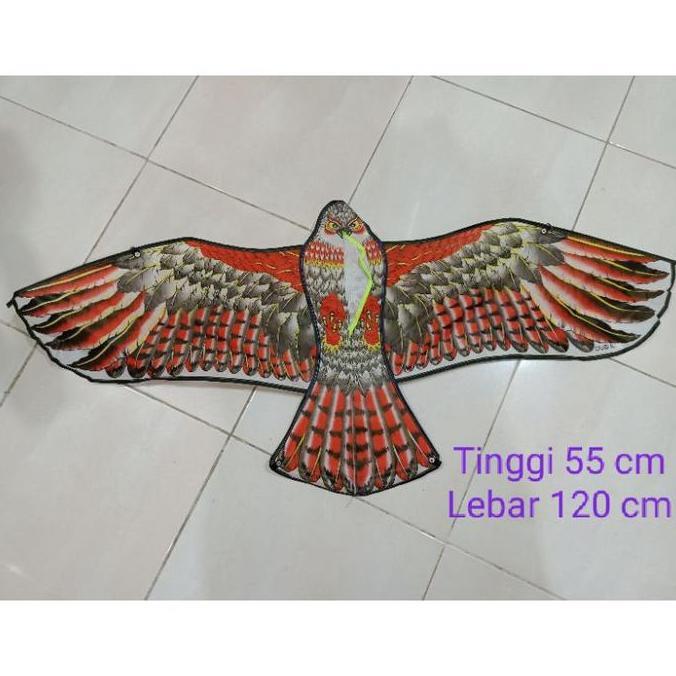 New- Layangan Elang Kain Parasut PANJANG 1.2 METER / Layangan Seot / Layang Layang Pantai Waterproof