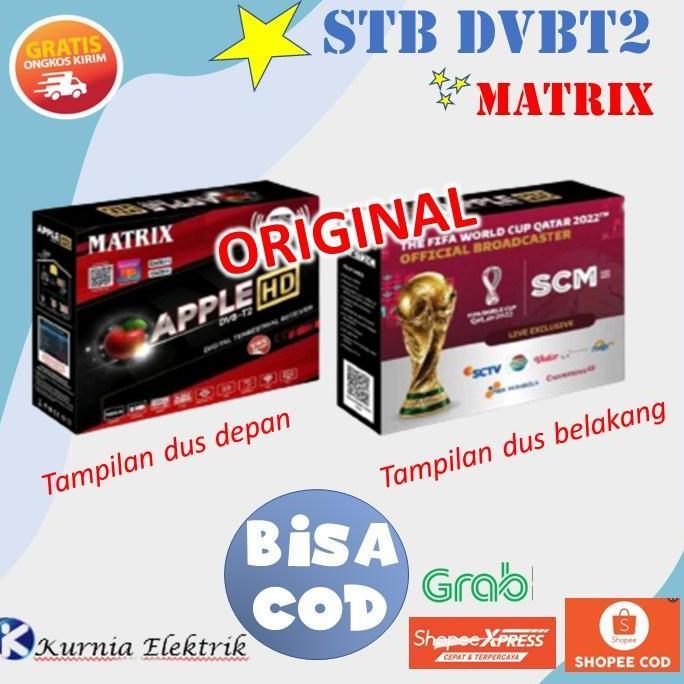 New- SET TOP BOX STB TV DIGITAL DVBT2 MATRIX APPLE MERAH VARIAN