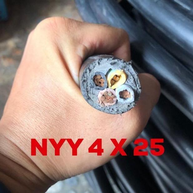 Promo KABEL NYY 4x25mm 4x25 mm MERK 4 BESAR SUPREME/METAL/KABELINDO METERAN Diskon