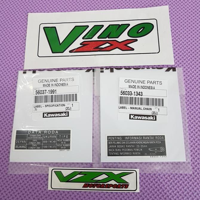 Stiker Sticker Detail Data Ban Roda Rantai Ninja RR 150 KRR ORIGINAL
