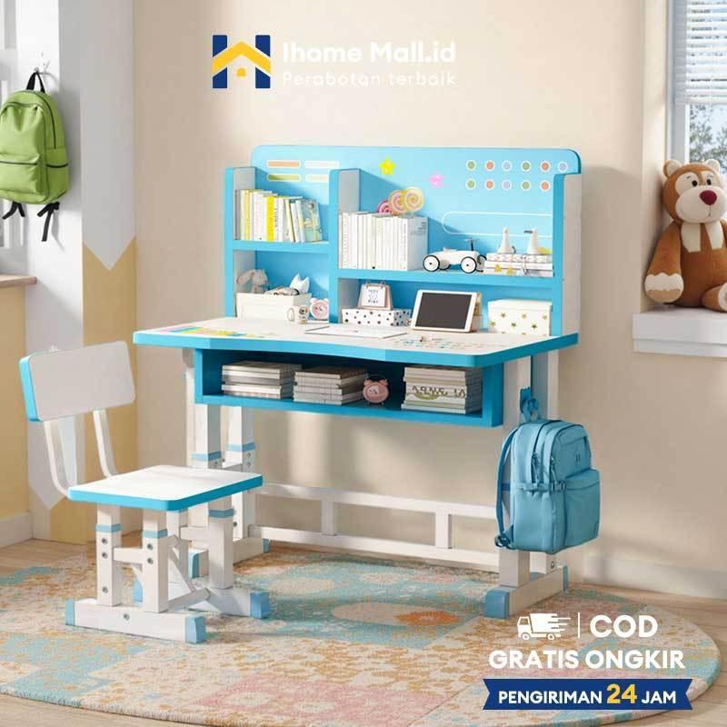 Meja Belajar Anak Set Kursi Meja Belajar Meja Belajar Anak Perempuan Meja Anak Aesthetic