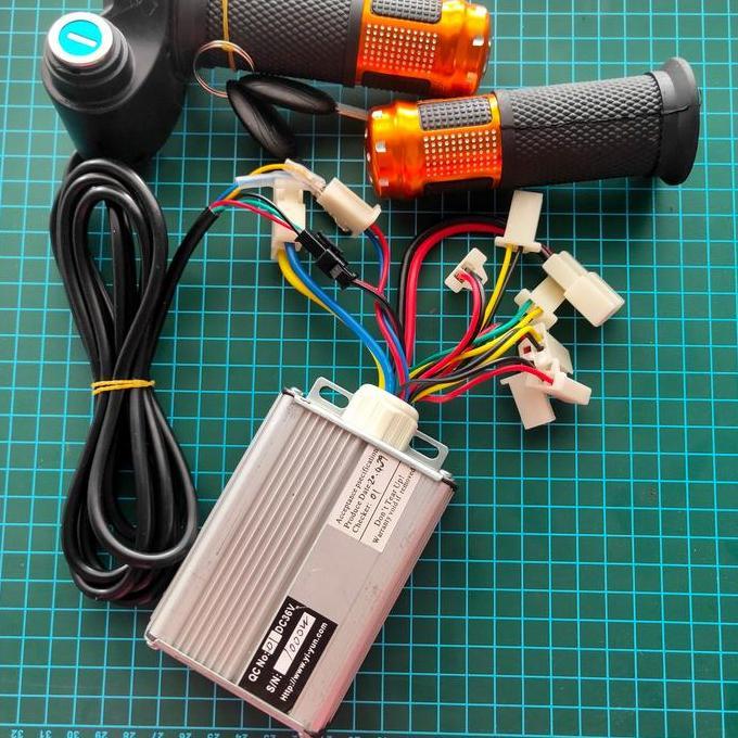 paket lengkap controller brushed 36v 1000w throttle sepeda listrik