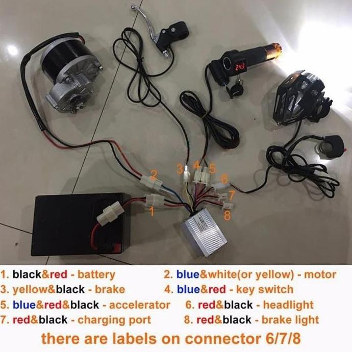 set sepeda listrik 24V 350W MY1016Z3 E-bike conversion kit