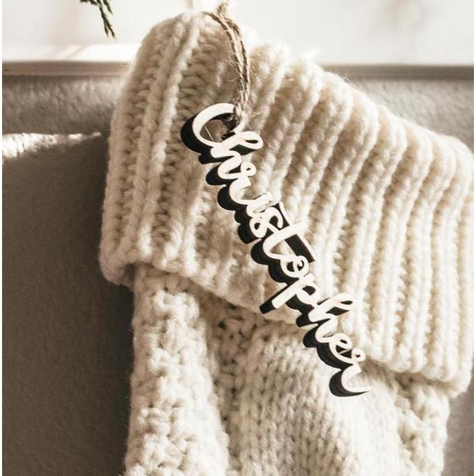 Custom Nama Tag Kayu | Hampers Label Tag Kayu