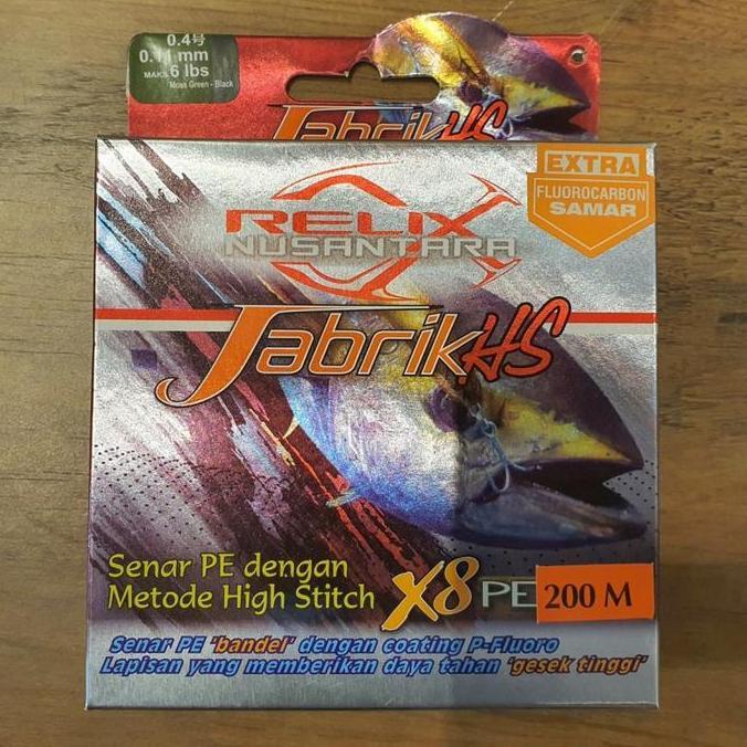 Senar PE Jabrik HS X8 Relix Nusantara PE 0.4 - ALAT PANCING -AKSESORIS