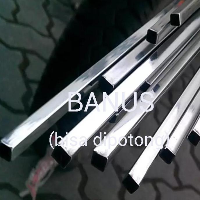 Pipa hollow stainless 15 x 15 x 1 mm / 1,5 cm x 1,5 cm pipa kotak
