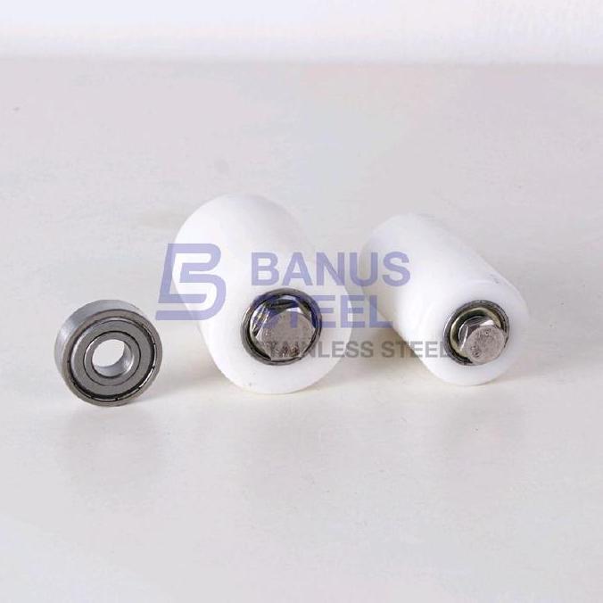 Roda nilon 2" inch panjang 65 mm (46 mm x 65 mm) hand pallet nylon