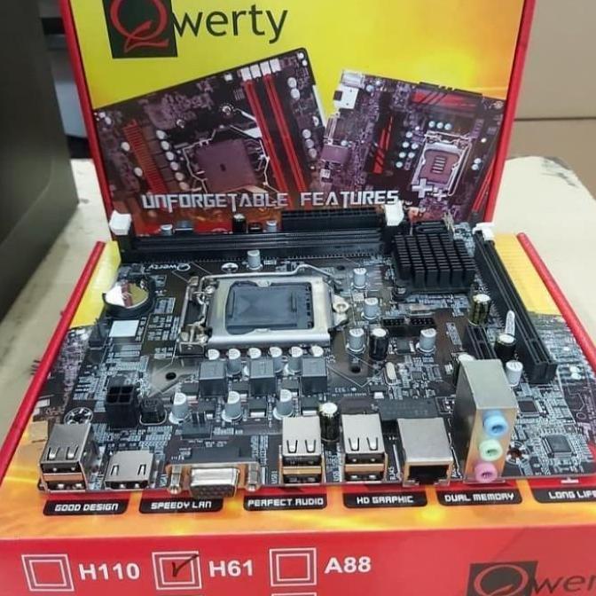 TERBARU - Motherboard H61 | MB H61 | MOBO H61 | QWERTY - NEW GARANSI 1 TAHUN