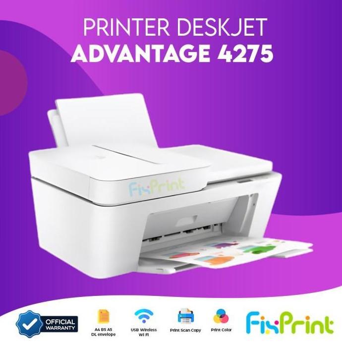 Printer HP 4275 Deskjet Ink Advantage Multi Fungsi Print Scan Copy Wireless Bluetooth ADF Cetak A4 P