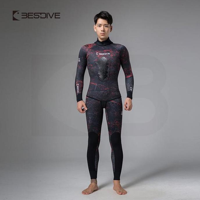 Terjangkau Bestdive Wetsuit Splash Camo Spearfishing 3Mm Male Freedive