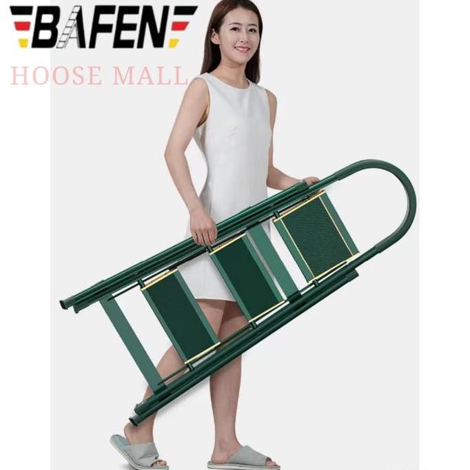 sevekirana - bafen tangga rumah lipat 3/4/5/6 step aluminium hijau anti karat anti slip