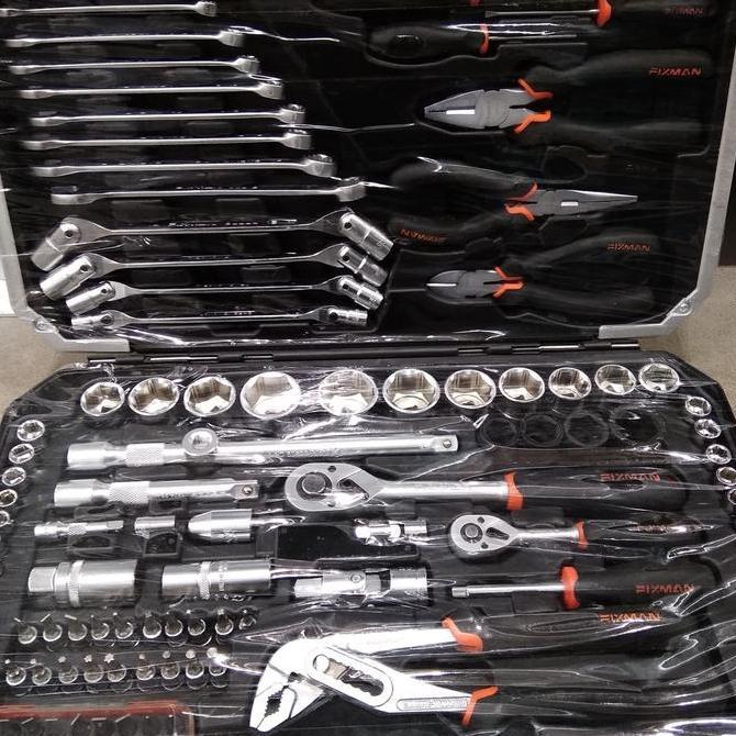 Promo Fixman Mechanical Tools Set Tools Box BT124 Diskon