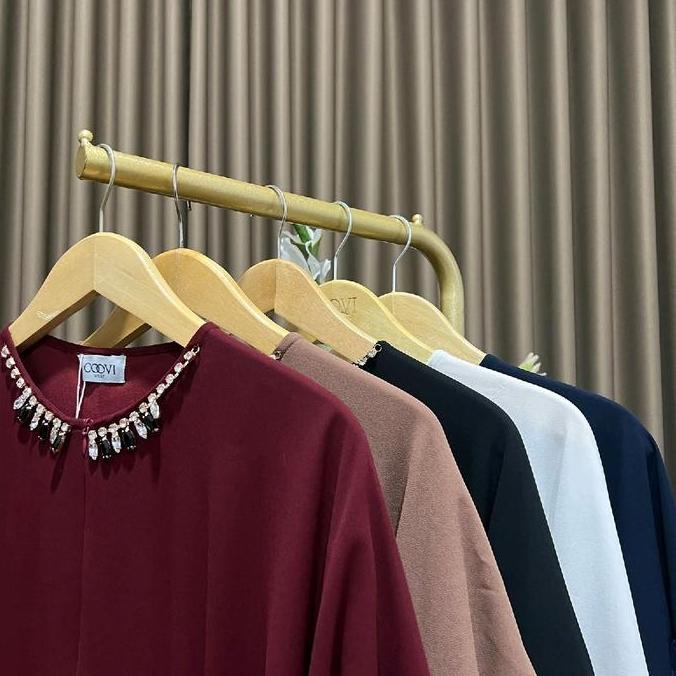 Calianna Kaftan Premium - Kaftan Busui Lengan Panjang Ceruty Polos Terlaris