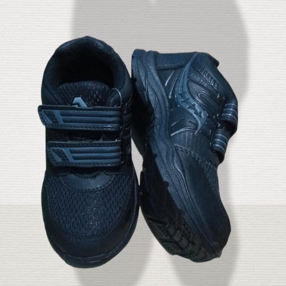 Sepatu Anak Sekolah Sd Tk / Sepatu Anak Cowok Cewek - Hitam Polos 28 32 Efisien