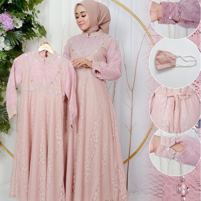 COUPLE GAMIS BRUKAT IBU DAN ANAK/GAMIS IBU DAN ANAK Terlaris