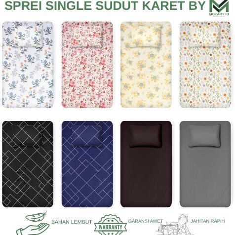Sprei seprei single sudut karet ukuran 90x200x10/20 - Sprei 90X200X10 90X200X20 90X200X25 90X200X30