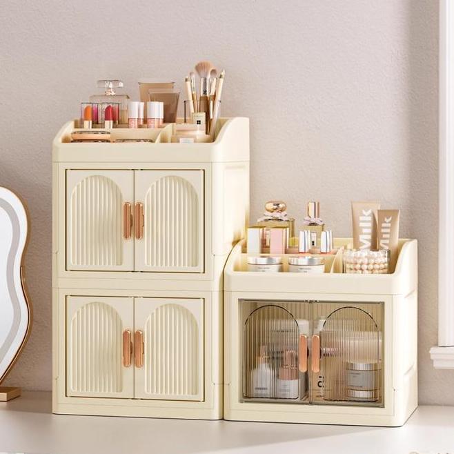 Kotak Penyimpanan Kosmetik Akrilik Transparan Rak Kosmetik Organizer Rak Organizer Make Up Rak Meja 
