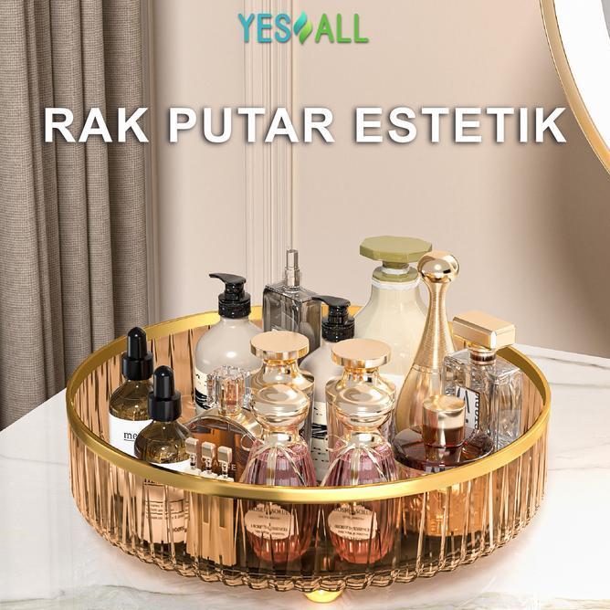 Yesall Rak Kosmetik Aesthetic Tempat Make Up Gold Aesthetic Tray Aesthetic Rak Skincare Aesthetic Ra