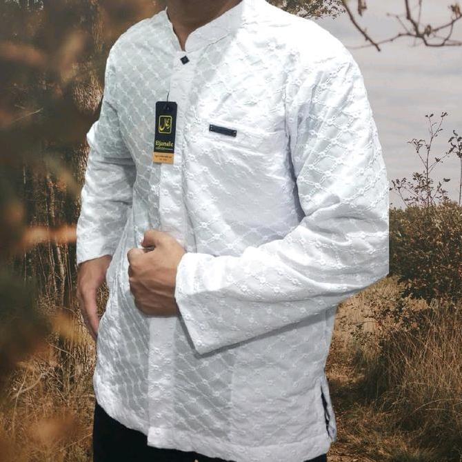 Eljamalie Koko Putih Bordir Lengan OBlong /Polos Terlaris