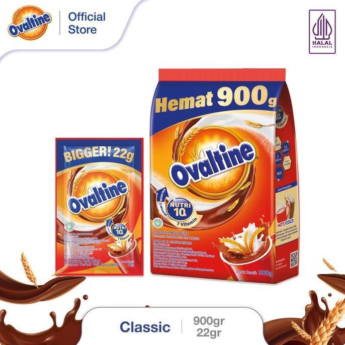 [Paket Bundle] Ovaltine Classic 900G Dan Ovaltine Classic 22Gx10Sx3