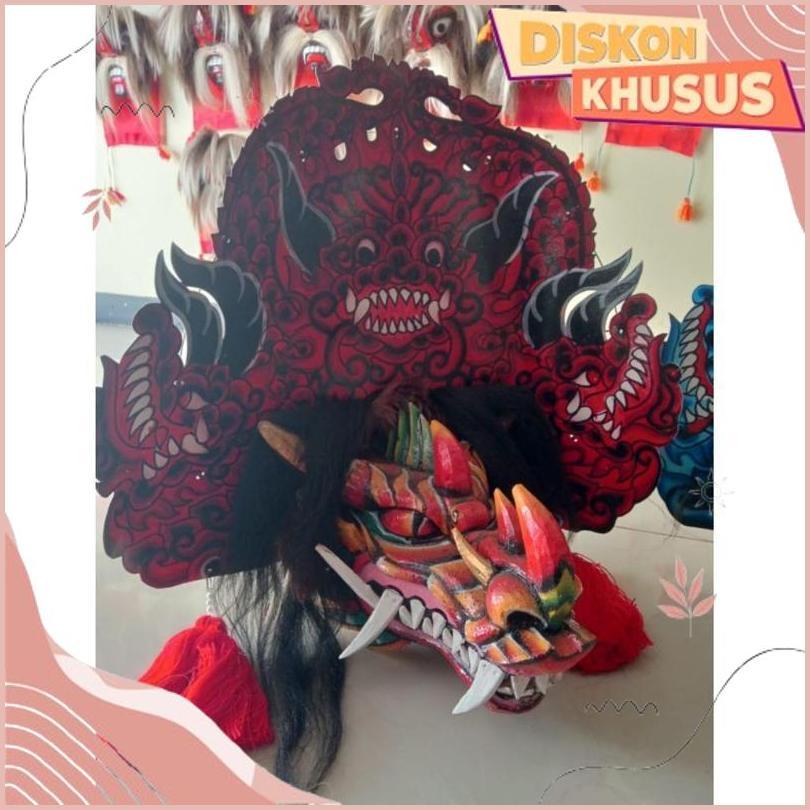 BARONGAN DEVIL ANAK KAYU UKURAN 18-20 WARNA BIRU MERAH DSKN11
