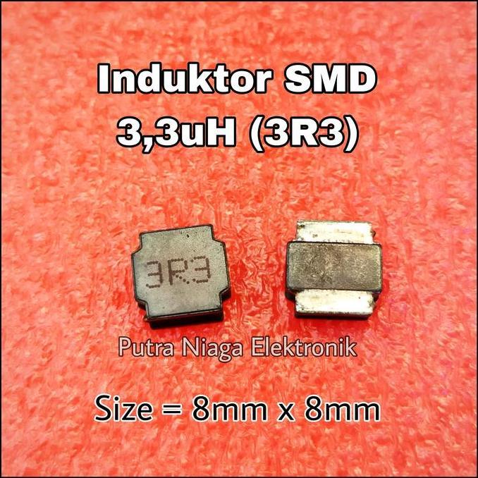 Update (1) Induktor SMD 3,3uH Inductor Power 3.3uH 0.0033mH 3300nH 8mm x 8mm marking : 3R3 putran1a 