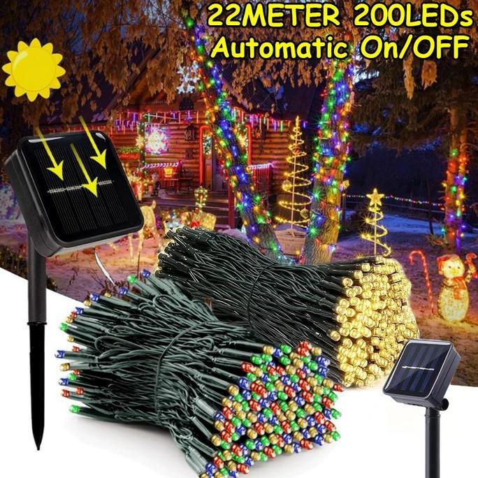 Lampu Taman Solar Cell Lampu Hias 17 Agustusan Kelap Kelip Tenaga Surya Lampu Natal TER