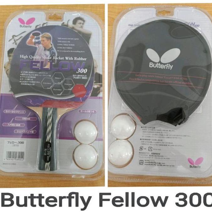 BEBAS ONGKIR - Bat tenis meja bet pingpong Butterfly Fellow 300