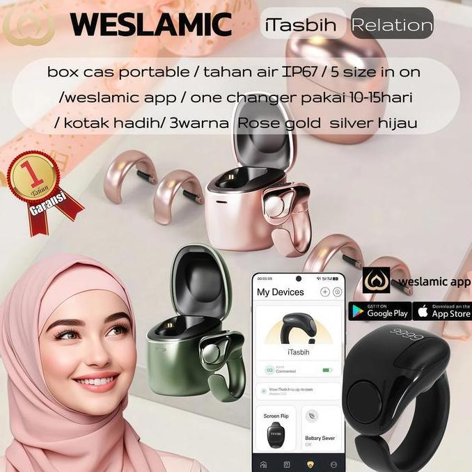 WESLAMIC iTasbih relation Zikr Ring tasbin digital smart tasbih Smart Ring cincin tasbih digital