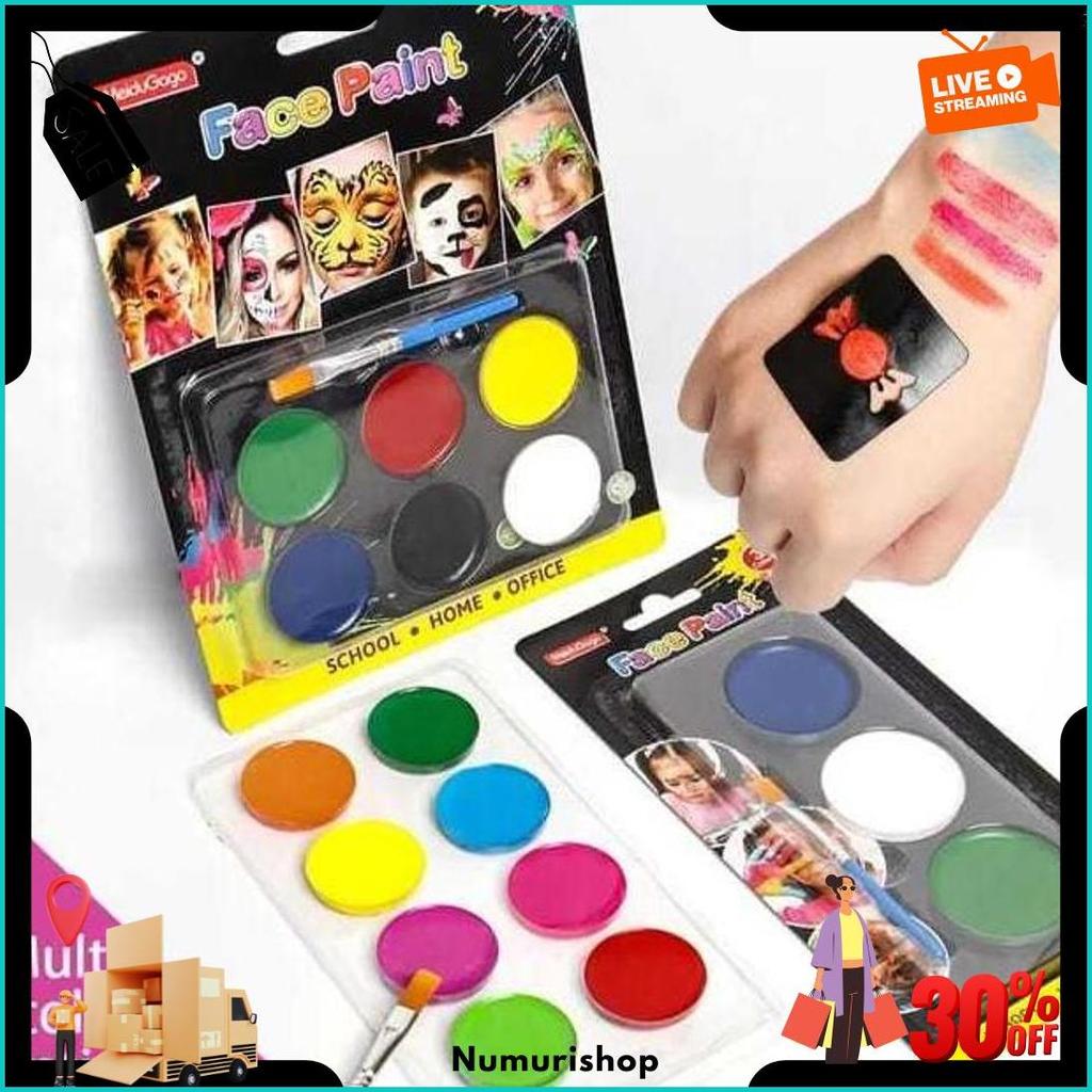 Portable Boxed Washable Water Based Body Face Make Up Paint For Kids Body And Face Paint Kit For Kid