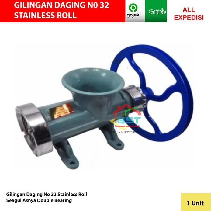 gilingan daging no 32 stainless roll SEAGULL Asnya double bearing