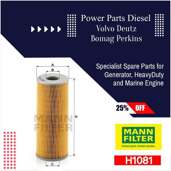 H1081 Oil Filter - Mann Filter Asli  Sale
