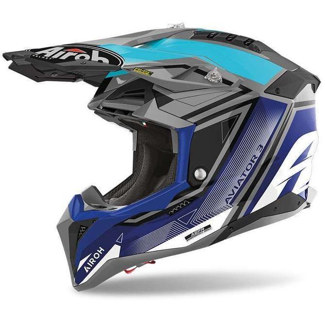 Helm Airoh Aviator 3 LEAGUE Blue Gloss Motocross