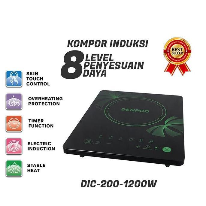 DENPOO KOMPOR LISTRIK/INDUKSI 200-1200 WATT-LOWWAT