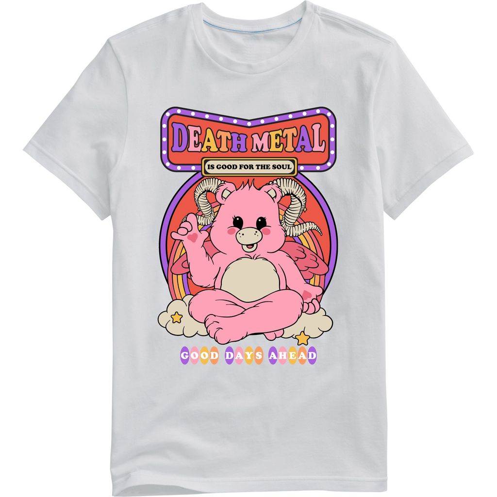 Evile Tshirt  Funny Death Metal kaos putih