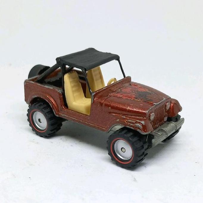 hot wheels jeep cj7 coklat loose diecast custom (s)