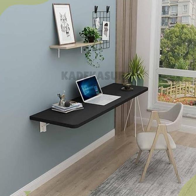 Meja Dinding Lipat Meja Laptop Meja Dapur Tempat Penyimpanan Besar Panjang 100 X 30 Cm Variasi Warna