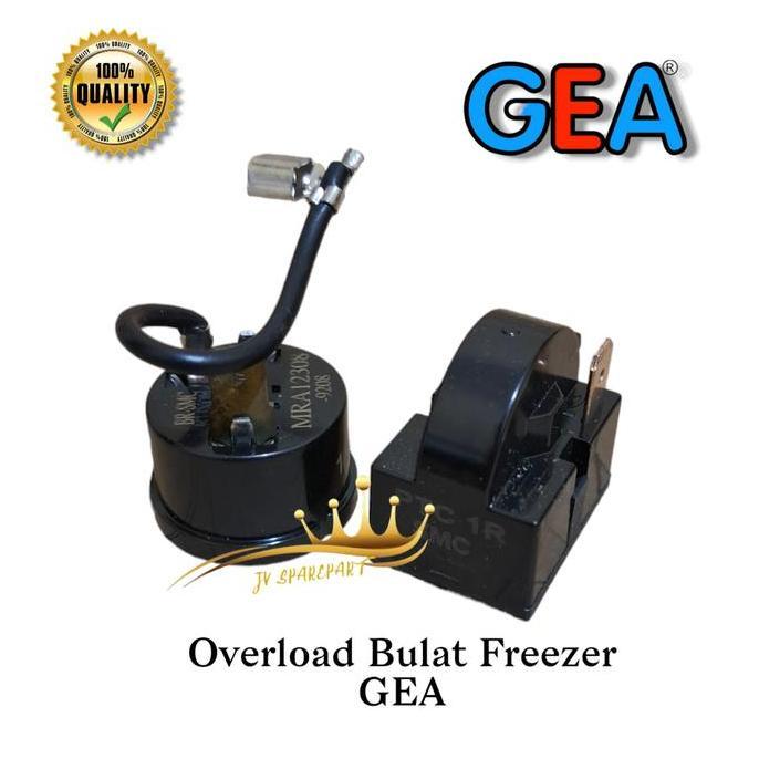 Relay Ptc + Overload Bulat Freezer GEA / Overload Bulat GEA BARU